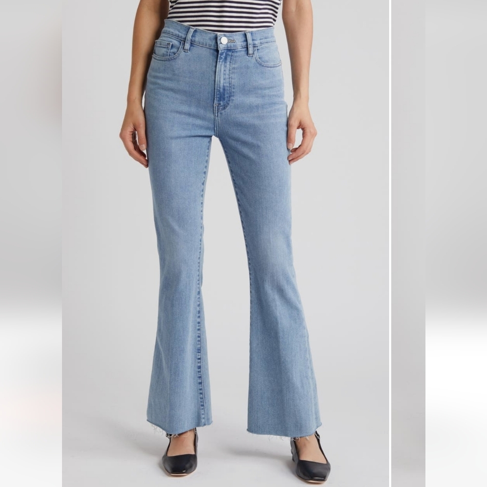 Frame Denim Le Flare Raw Hem Denim Light Blue Women's Jeans Size 32